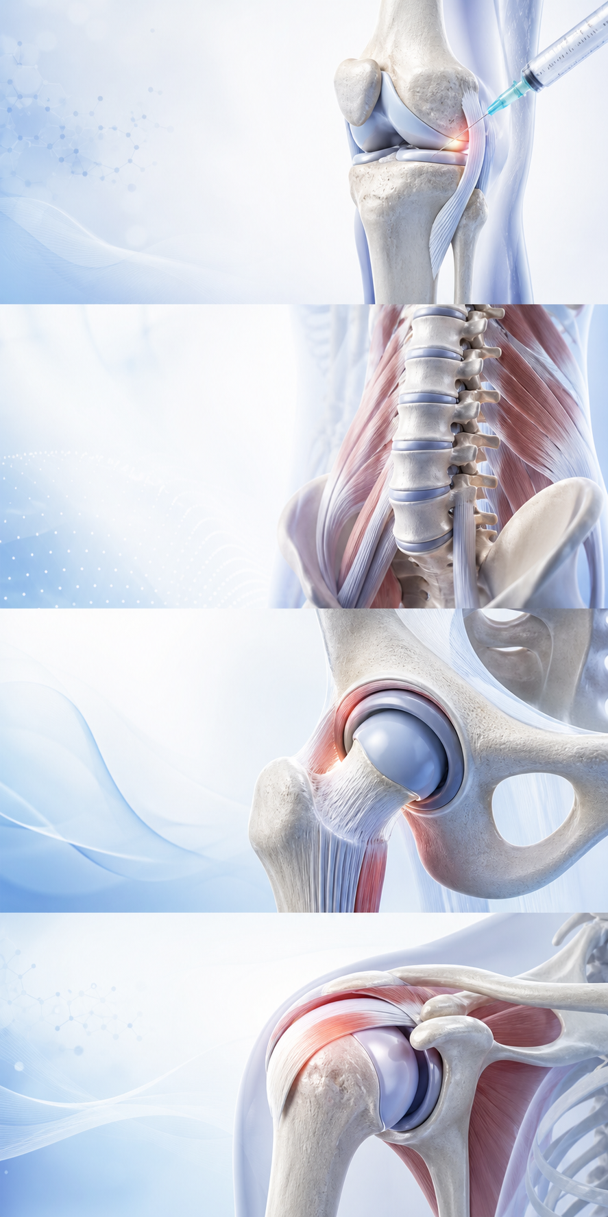 Hip pain specialist in Seremban — 3D hip joint anatomy illustration